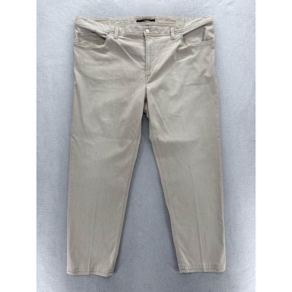 Alberto Pipe Jeans Mens 44x28 Beige Light Tencel Straight Stretch Denim Pants